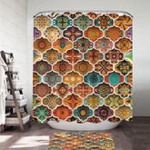 A Bunch of Colorful Moroccan Designs Shower Curtain