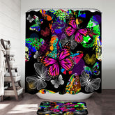 A Riot of Colorful Butterflies Shower Curtain