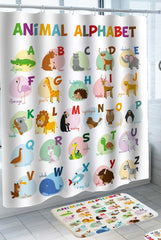 ABC Animals for Children Shower Curtain