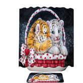 Adorable Animals Art for Kids Whisper Tiger Cub Shower Curtain