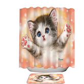 Adorable Cute Kitty Cat Wants a Hug Shower Curtain