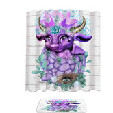 Adorable Fantasy Art Spring Lil Dragon Shower Curtain