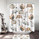 Adorable Poses Cute Cats Shower Curtain