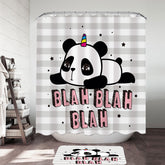 Adorable Unicorn Panda Shower Curtain