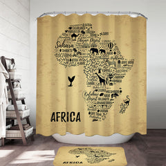 Africa Features The African Continent Shower Curtain
