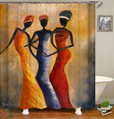 African Ladies Art Painting Shower Curtain