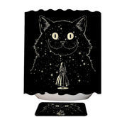 Alice Star Night Cat Shower Curtain