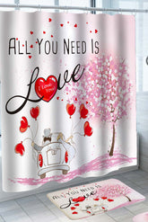All You Need is Love Just Married Shower Curtain