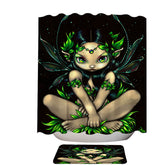 Allura Tropical Green Fairy Shower Curtain