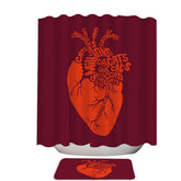 Anatomicat Cat Heart Shower Curtain