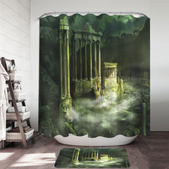 Ancient Fantasy Art Ruined Temple Shower Curtain
