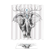 Animal Drawing Elephant Soul Shower Curtain