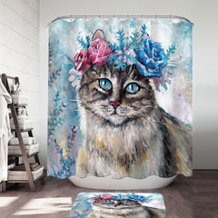 Art Painting Cat Shower Curtain
