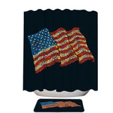 Artistic American Flag Freedom Impressionist Shower Curtain