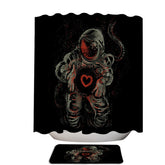Artistic Astronaut Love Valentine's Day Shower Curtain