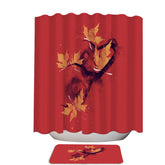 Artistic Autumn Leaf Butterflies Shower Curtain