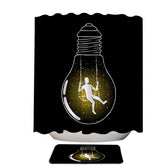 Artistic Bulb Age of Enlightenment Shower Curtain