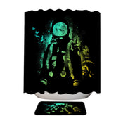 Artistic Celestial Birds and Astronaut Shower Curtain