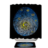Artistic Nature Aurora Fingerprint Shower Curtain