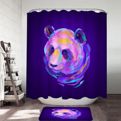 Artistic Purple Panda Shower Curtain