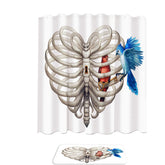 Artistic Birds Heart Cage Shower Curtain