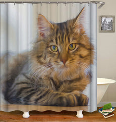 Artistic Beautiful Cat Shower Curtain