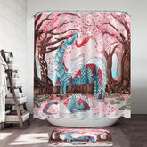 Artwork Cherry Blossom Breeze Japanese Dragon Shower Curtain