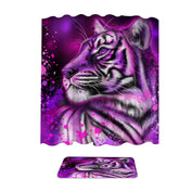 Artwork Neon Purple Pink Tiger Shower Curtain