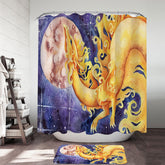 As the Sun Dances Yellow Dragon Art Shower Curtain
