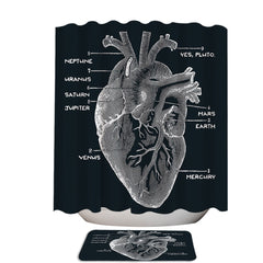 Astro Heart Shower Curtain