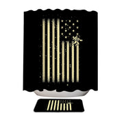 Astronaut American Flag Sky Shower Curtain