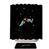 Astronaut Love Floating in Space Shower Curtain