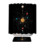 Atom Universe Space Minimalist Shower Curtain