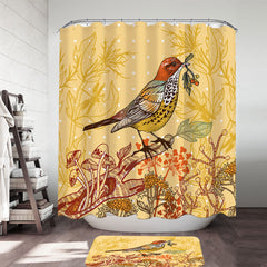 Autumn Colored Bird Shower Curtain