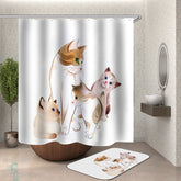 Adorable Cats Painting Shower Curtain
