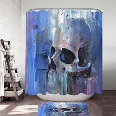 Art Painting of Human Skull Shower Curtain
