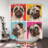 Adorable Pug Shower Curtain