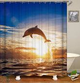 A Dolphin Jump Shower Curtain