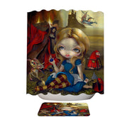 Alice and the Bosch Monsters Shower Curtain