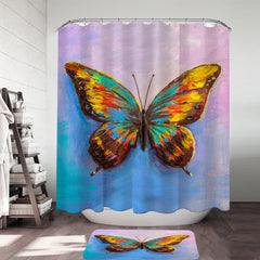 Art Painted Butterfly Shower Curtain