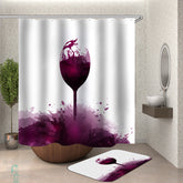 Artistic Wine Color Splash Shower Curtain