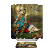 Alice and the Bosch Birds Shower Curtain