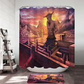 Ancient Fantasy Temple and City Shower Curtain