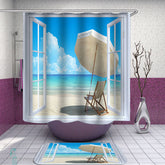 A Window to Relaxed Beach Vacation Shower Curtain