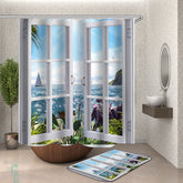 A Window to Tropical Heaven Shower Curtain