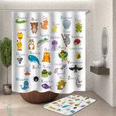 ABC Animals for Kids Shower Curtain