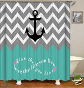 Anchor Inspirational Quote Shower Curtain
