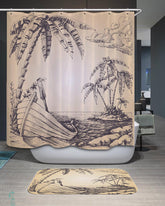 Ancient Color Tropical Island Shower Curtain
