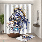 Art Painting Zebras Shower Curtain