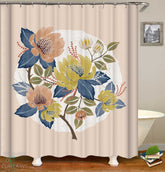 Autumn Colors Floral Drawing Shower Curtain